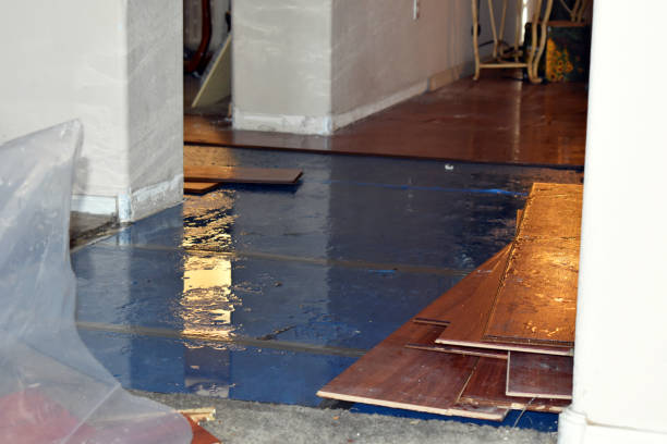 Professional Flood Cleanup technician working in Peapack, NJ
